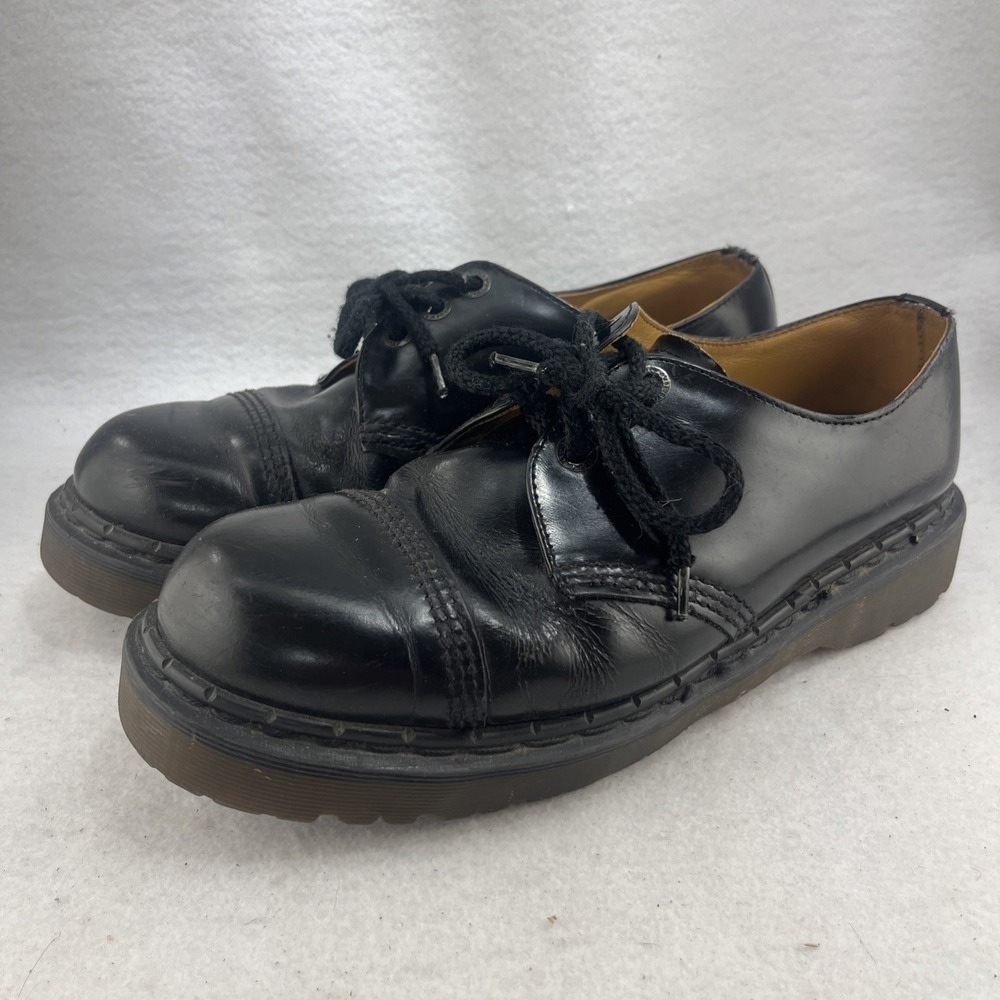 Dr Martens Docs Made In England Black AW4 8266 Cap Toes Men's Size UK 9 US 10